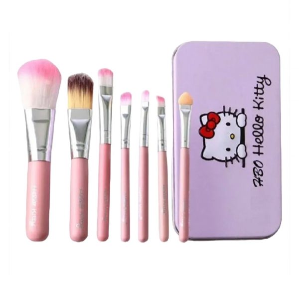 Hello Kitty Makeup Fever Mini Brush Set (Pink) 7Pcs - Brush Set
